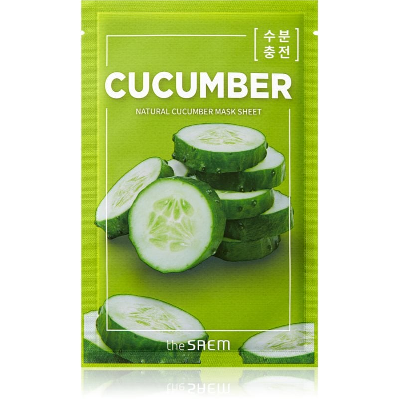The Saem Natural Mask Sheet Cucumber платнена маска с хидратиращ и ревитализиращ ефект