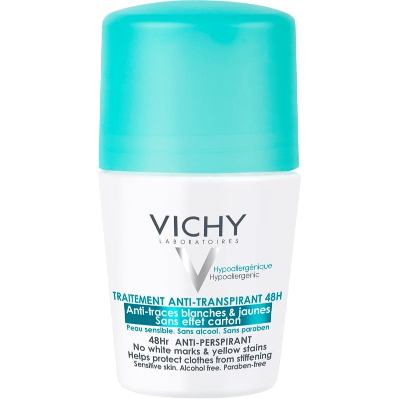 Vichy Deodorant 48h рол- он против изпотяване срещу бели и жълти петна