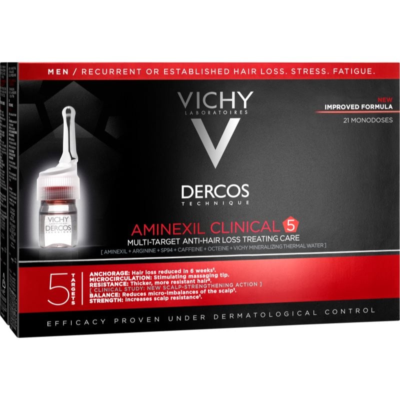 Vichy Dercos Aminexil Clinical 5 целенасочена грижа против косопад за мъже 21 x