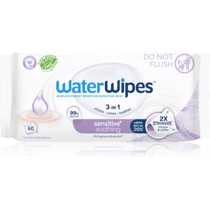 WaterWipes Soothing Clean нежни мокри кърпички за бебета 60 бр.