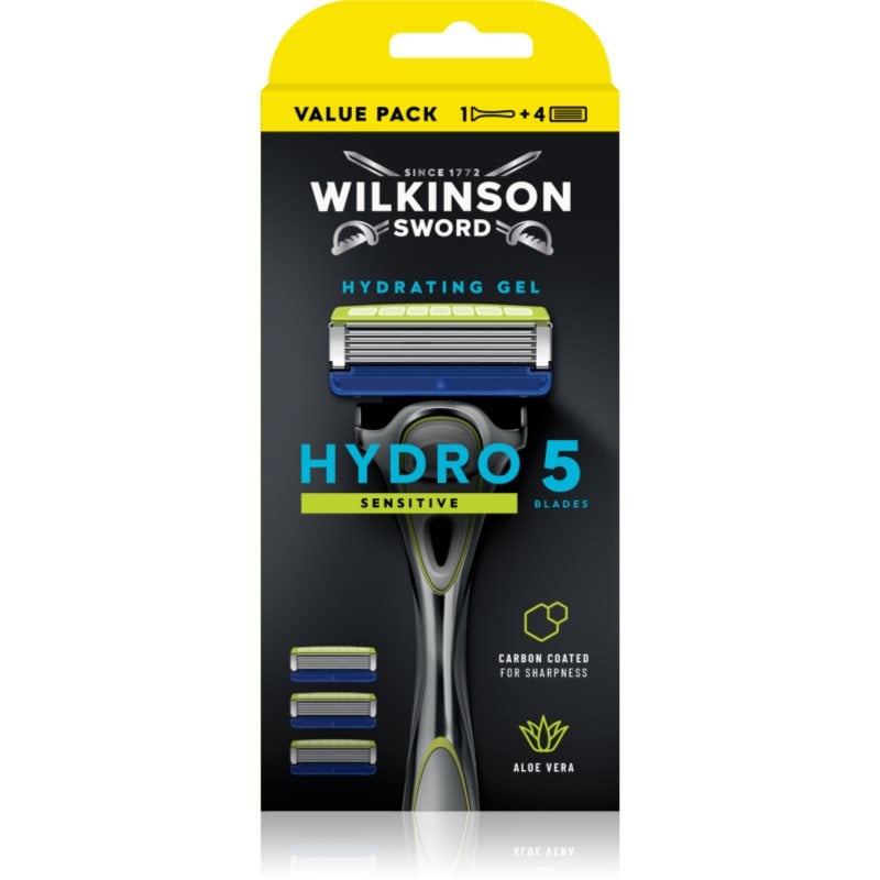 Wilkinson Sword Hydro5 Skin Protection Sensitive самобръсначка + резервни остриета 4 бр