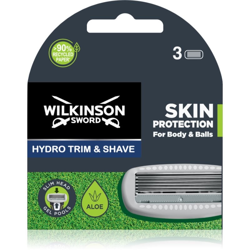 Wilkinson Sword Hydro Trim and Shave Skin Protection For Body and Balls сменяеми глави 3 бр.