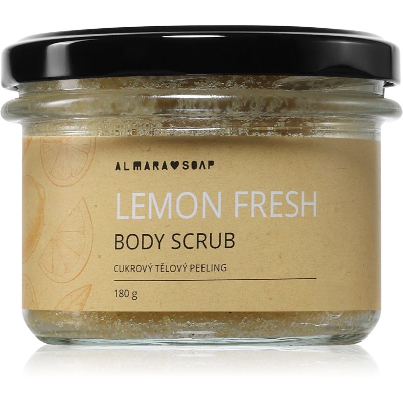 Almara Soap Almara Soap Body Scrub захарен скраб за тяло против целулит с аромат Lemon Fresh 180 гр. - Унисекс парфюм 180мл - Сравни цени от 1 магазин с безплатна доставка
