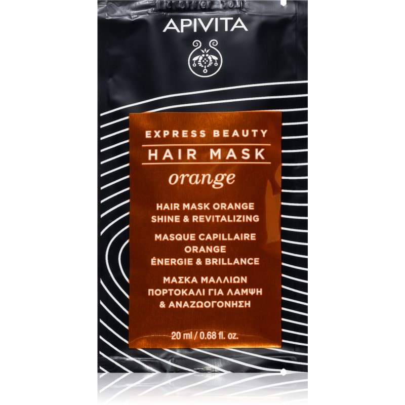 Apivita Apivita Express Beauty Hair mask Shine Orange ревитализираща маска за коса - Унисекс парфюм 20мл - Сравни цени от 1 магазин с безплатна доставка