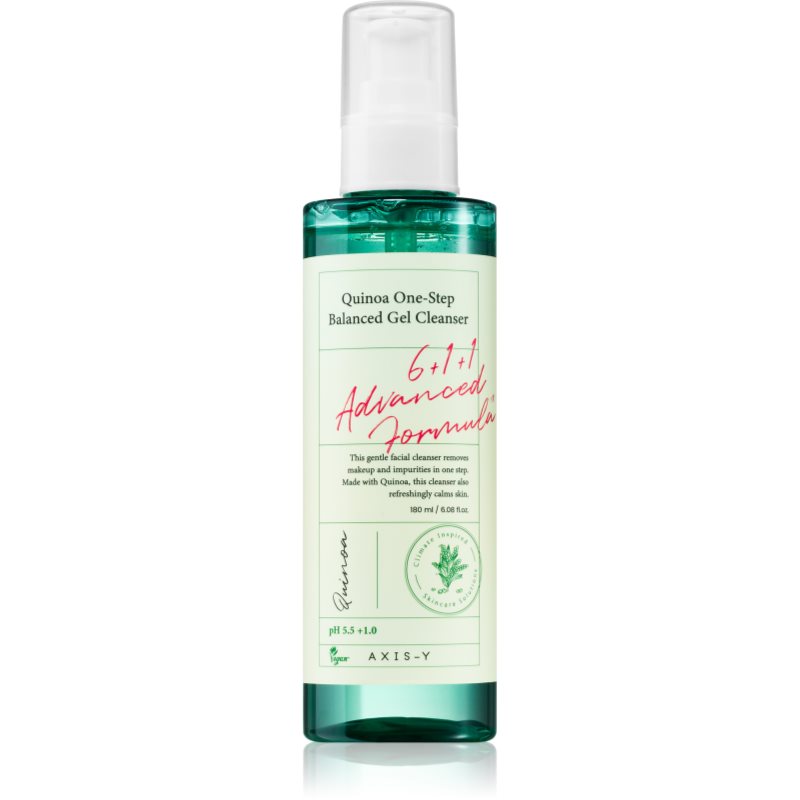 AXIS-Y AXIS-Y 6+1+1 Advanced Formula Quinoa One-Step Balanced Gel Cleanser почистващ и премахващ грима гел за чувствителна кожа на лицето - Унисекс парфюм 180мл - Сравни цени от 1 магазин с безплатна доставка