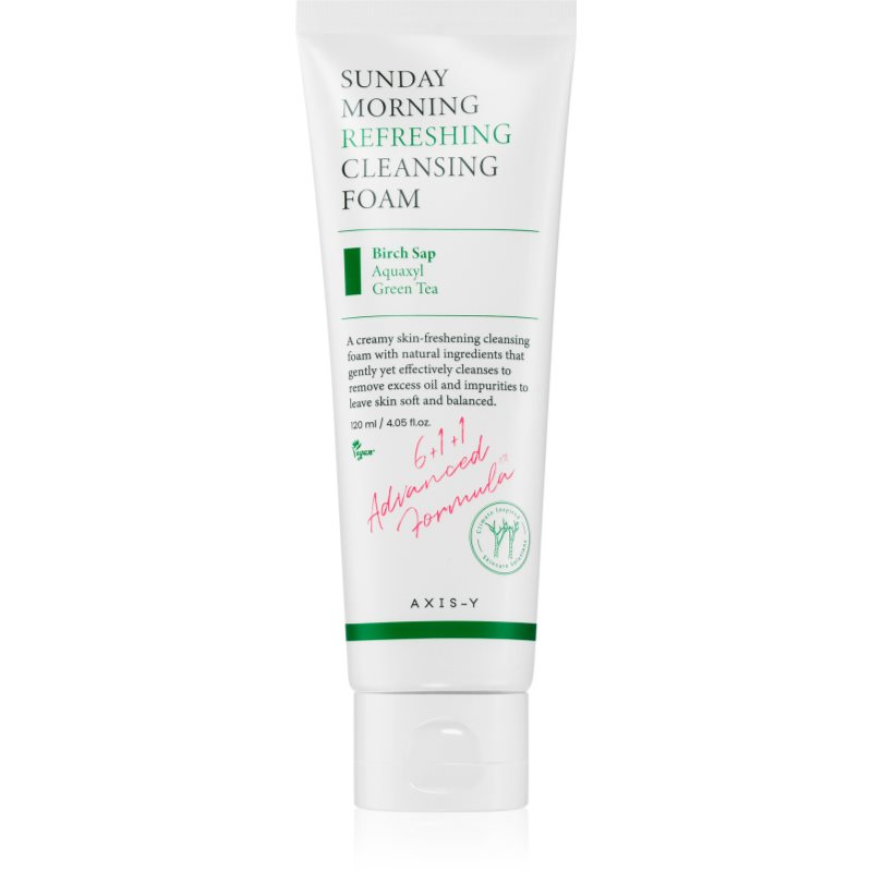 AXIS-Y AXIS-Y 6+1+1 Advanced Formula Sunday Morning Refreshing Cleansing Foam дълко почистваща пяна-крем за чувствителна кожа на лицето - Унисекс парфюм 120мл - Сравни цени от 1 магазин с безплатна доставка