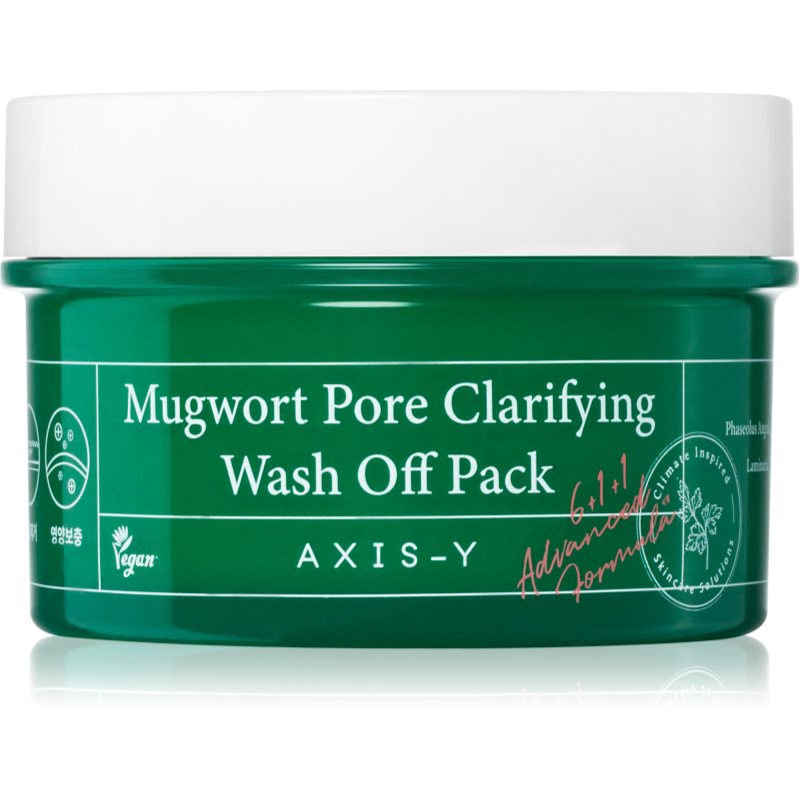 AXIS-Y AXIS-Y 6+1+1 Advanced Formula Mugwort Pore Clarifying Wash Off Pack дълко почистваща маска с успокояващ ефект - Унисекс парфюм 100мл - Сравни цени от 1 магазин с безплатна доставка