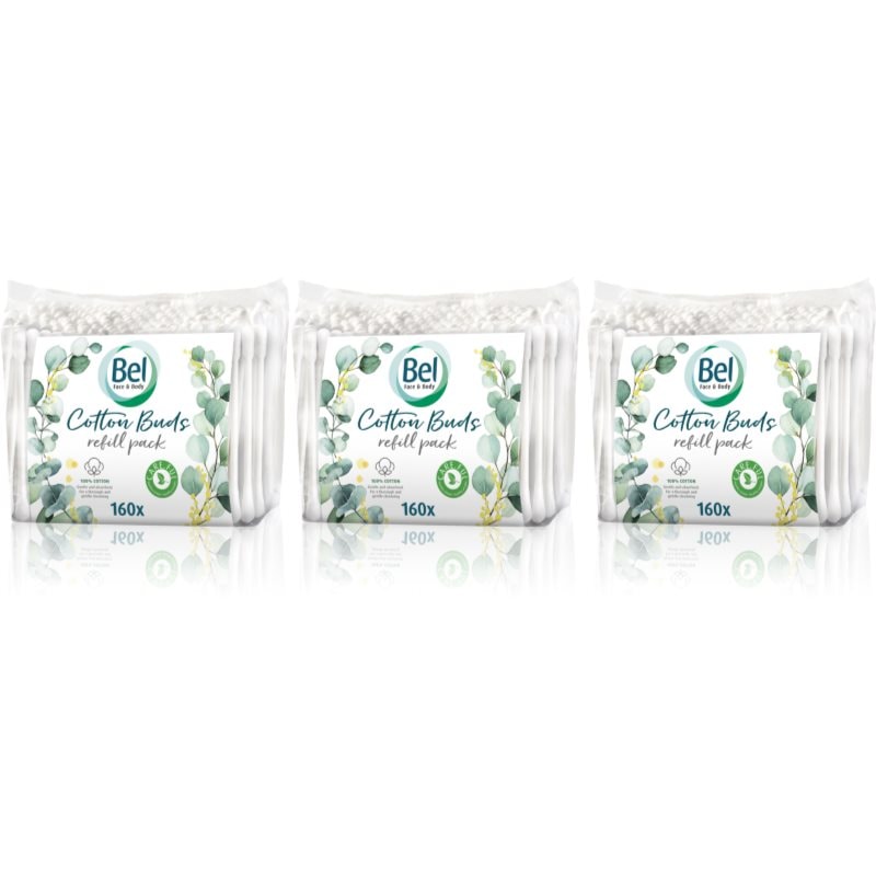 Bel Bel Face & Body Cotton Buds клечки за уши изгодна опаковка 3x160 бр. - Унисекс парфюм  - Сравни цени от 1 магазин с безплатна доставка