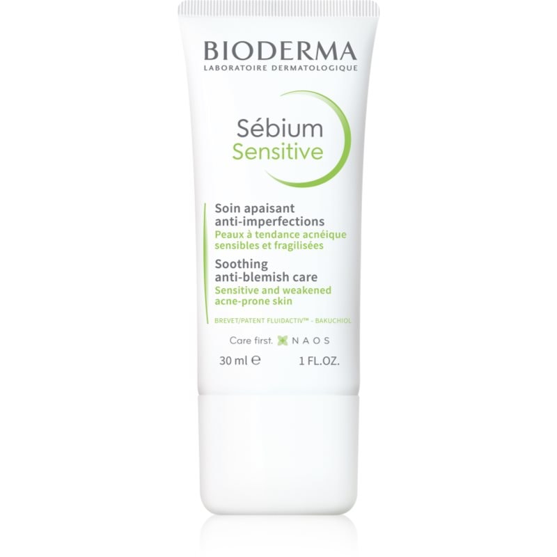 Bioderma Bioderma Sébium Sensitive интензивен хидратиращ и успокояващ крем за кожа, която е суха и раздразнена от медикаментозно лечение на акне - Унисекс парфюм 30мл - Сравни цени от 1 магазин с безплатна доставка
