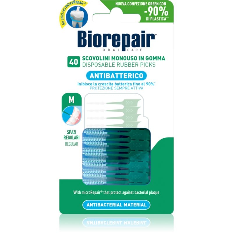 Biorepair Biorepair Rubber Picks Regular клечки за зъби Green - Regular 40 бр. - Унисекс парфюм  - Сравни цени от 1 магазин с безплатна доставка