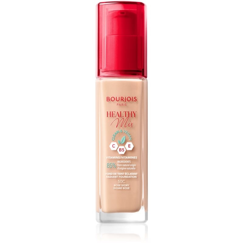 Bourjois Healthy Mix озаряващ хидратиращ фон дьо тен 24 часа цвят 50C Rose Ivory - Грим - Сравни цени от 1 магазин с безплатна доставка