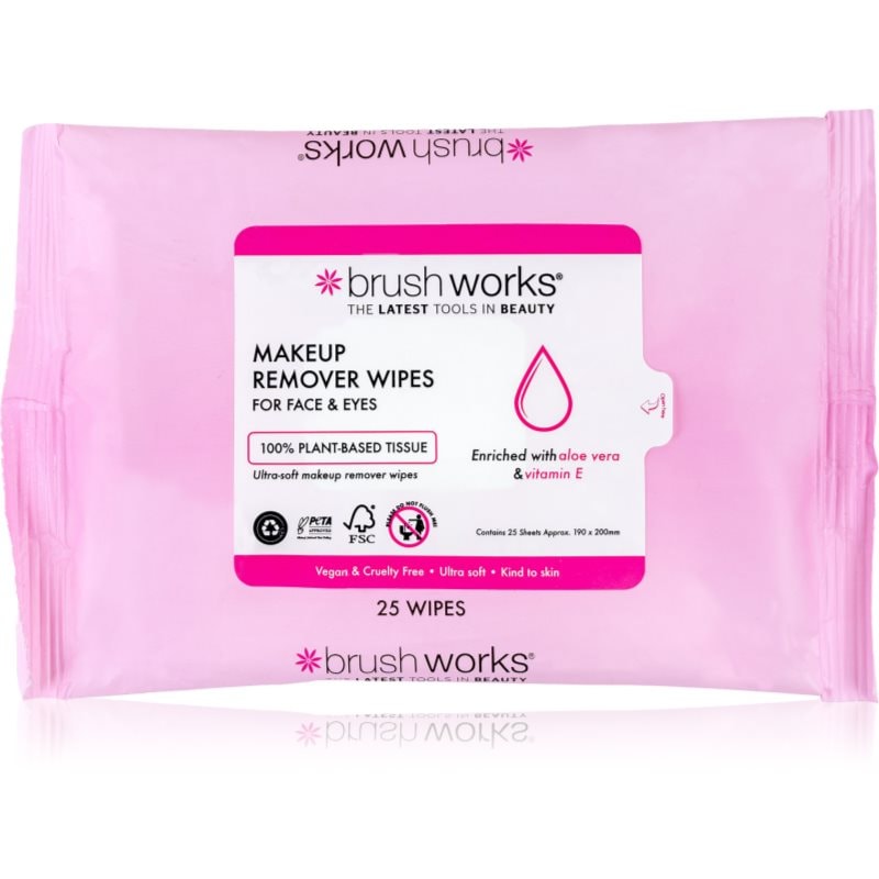 Brushworks Brushworks Makeup Remover Wipes кърпички за почистване на грим 25 бр. - Унисекс парфюм - Сравни цени от 1 магазин с безплатна доставка
