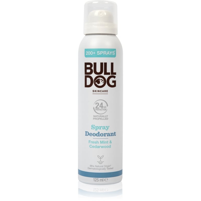 Bulldog Bulldog Fresh Mint & Cedarwood Spray Deodorant дезодорант в спрей без алуминий - Унисекс парфюм 125мл - Сравни цени от 1 магазин с безплатна доставка