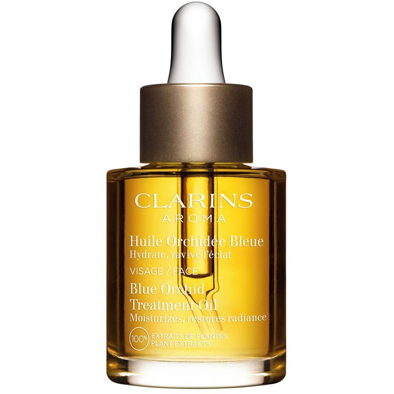 Clarins Blue Orchid Treatment Oil антиоксидантно масло за лице за дневна и нощна употреба с хидратиращ ефект - Грижа за лице - Сравни цени от 1 магазин с безплатна доставка
