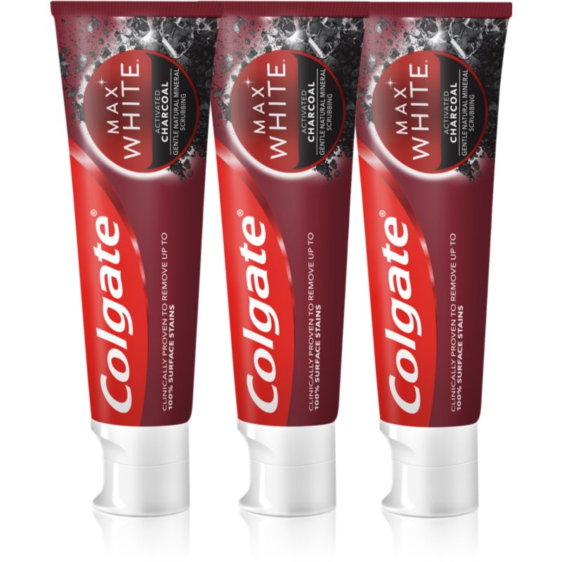Colgate Colgate Max White Charcoal избелваща паста за зъби 3 x - Унисекс парфюм 75мл - Сравни цени от 1 магазин с безплатна доставка