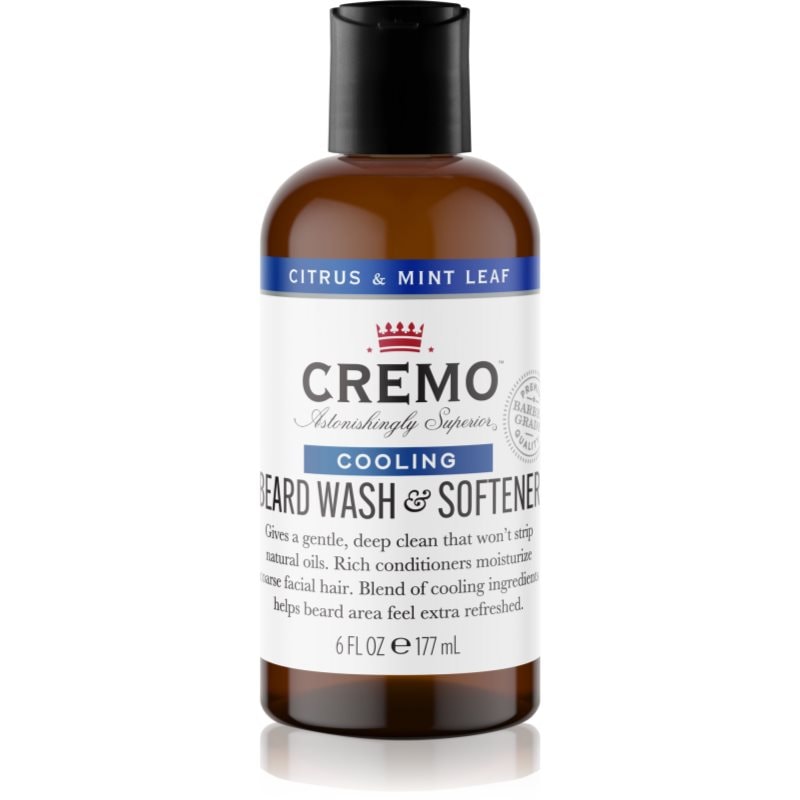 Cremo Cremo 2 in 1 Beard Wash & Softener шампоан за брада за мъже Citrus & Mint Leaf - Мъжки парфюм 177мл - Сравни цени от 1 магазин с безплатна доставка