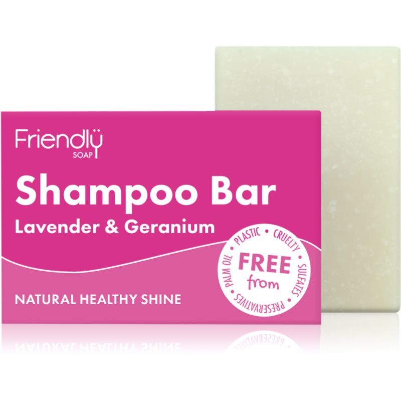 Friendly Soap Natural Shampoo Bar Lavender & Geranium натурален сапун За коса 95 гр. - Грижа за коса - Сравни цени от 1 магазин с безплатна доставка