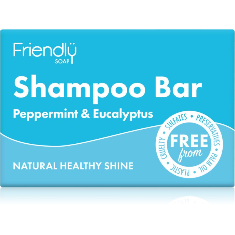 Friendly Soap Natural Shampoo Bar Peppermint & Eucalyptus натурален сапун За коса 95 гр. - Грижа за коса - Сравни цени от 1 магазин с безплатна доставка