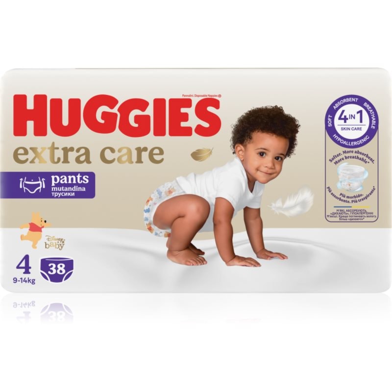 Huggies Extra Care Pants Size 4 еднократни пелени гащички 9 - 14 kg 38 бр. - Грижа за тяло - Сравни цени от 1 магазин с безплатна доставка