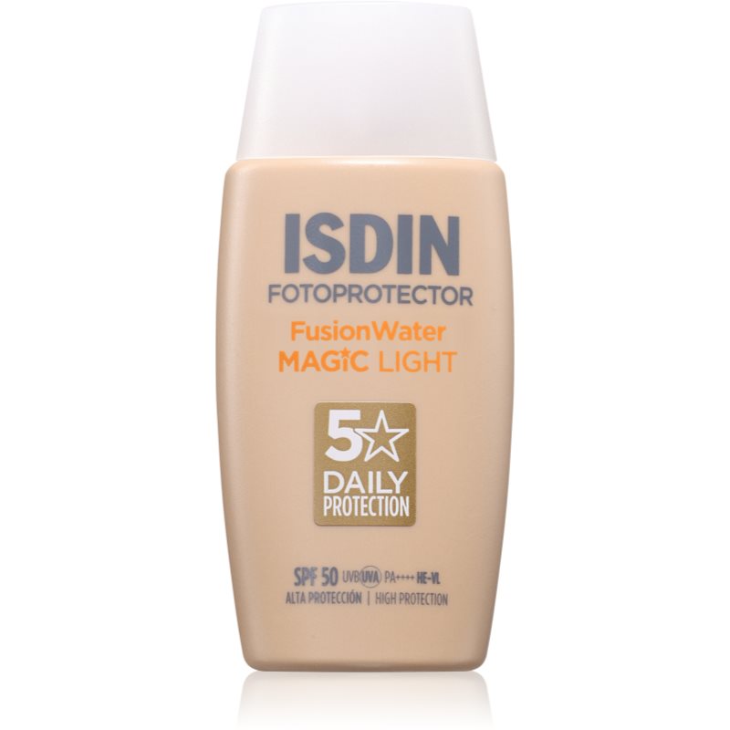 ISDIN Fotoprotector FusionWater Magic Light слънцезащитен флуид за лице SPF 50 цвят light - Грижа за тяло - Сравни цени от 1 магазин с безплатна доставка