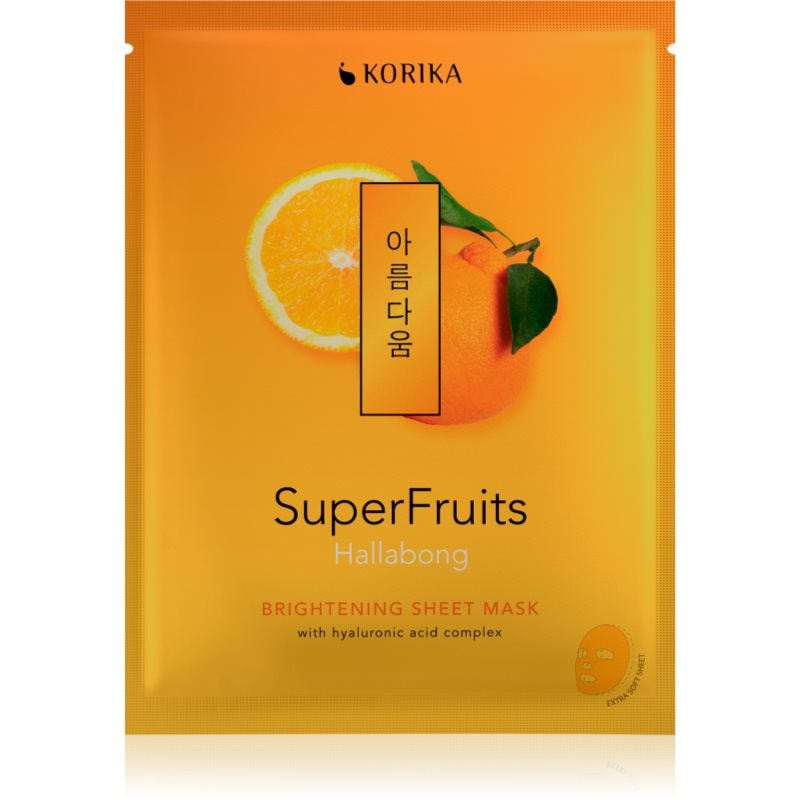 KORIKA SuperFruits Hallabong - Brightening Sheet Mask озаряваща платнена маска Hallabong 25 гр. - Грижа за лице - Сравни цени от 1 магазин с безплатна доставка