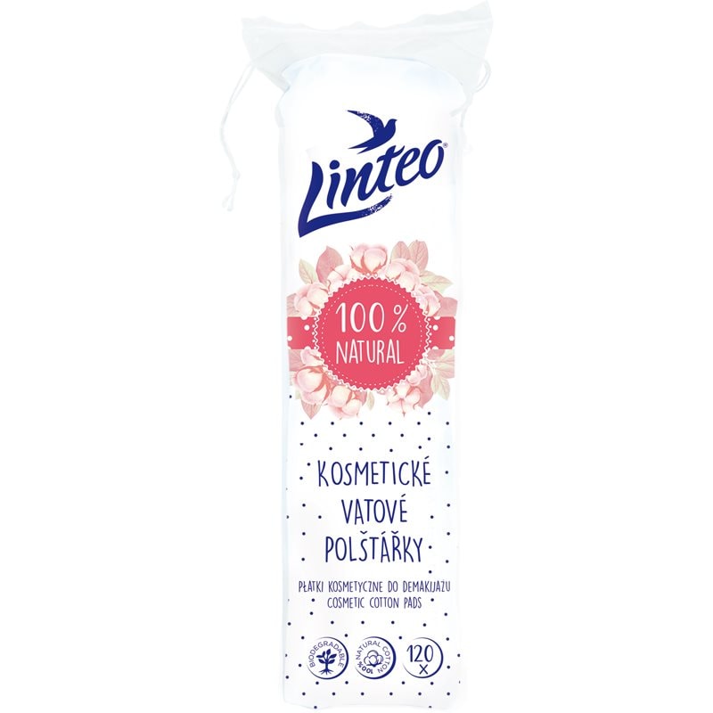 Linteo Natural Cotton Pads памучни подложки 120 бр. - Грижа за лице - Сравни цени от 1 магазин с безплатна доставка