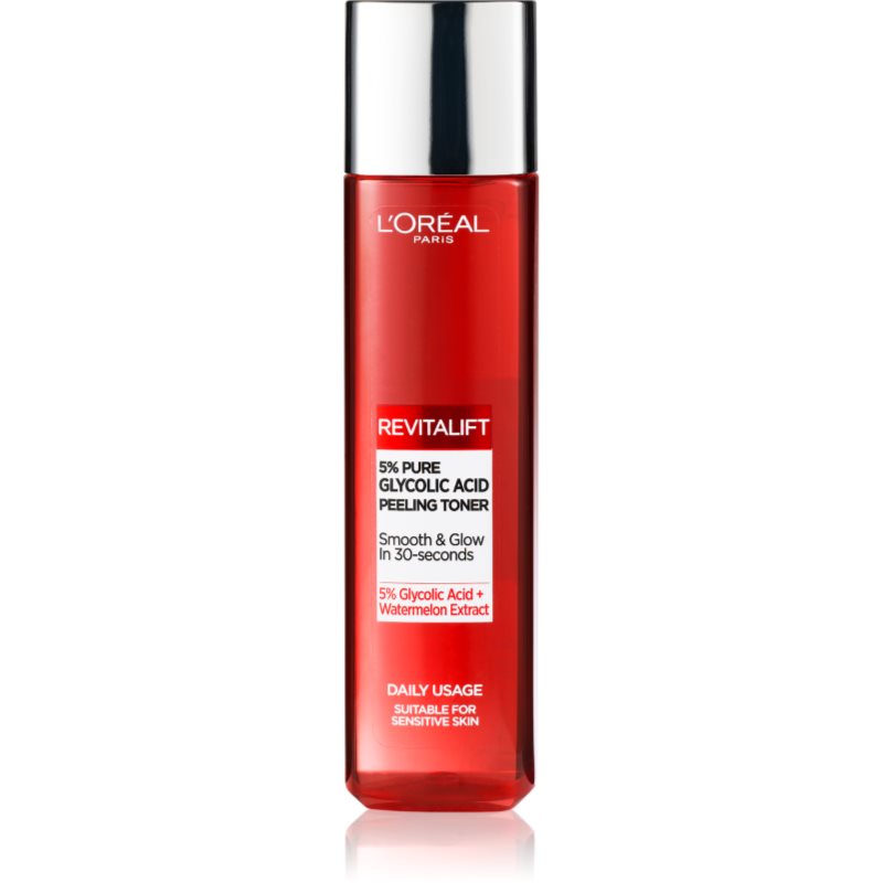 L’Oréal Paris Revitalift Glycolic peeling toner ексфолиращ почистващ тоник - Грижа за лице - Сравни цени от 1 магазин с безплатна доставка