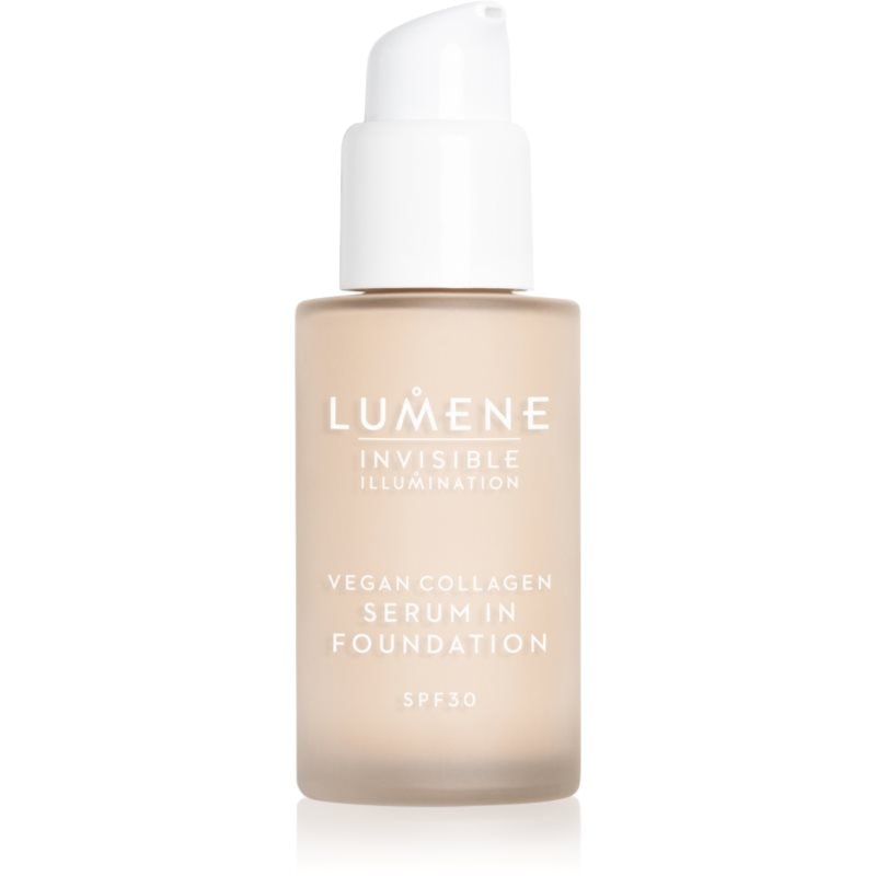 Lumene Invisible Illumination Vegan Collagen Serum in Foundation лек фон дьо тен с подхранващ ефект SPF 30 00 - Грим - Сравни цени от 1 магазин с безплатна доставка