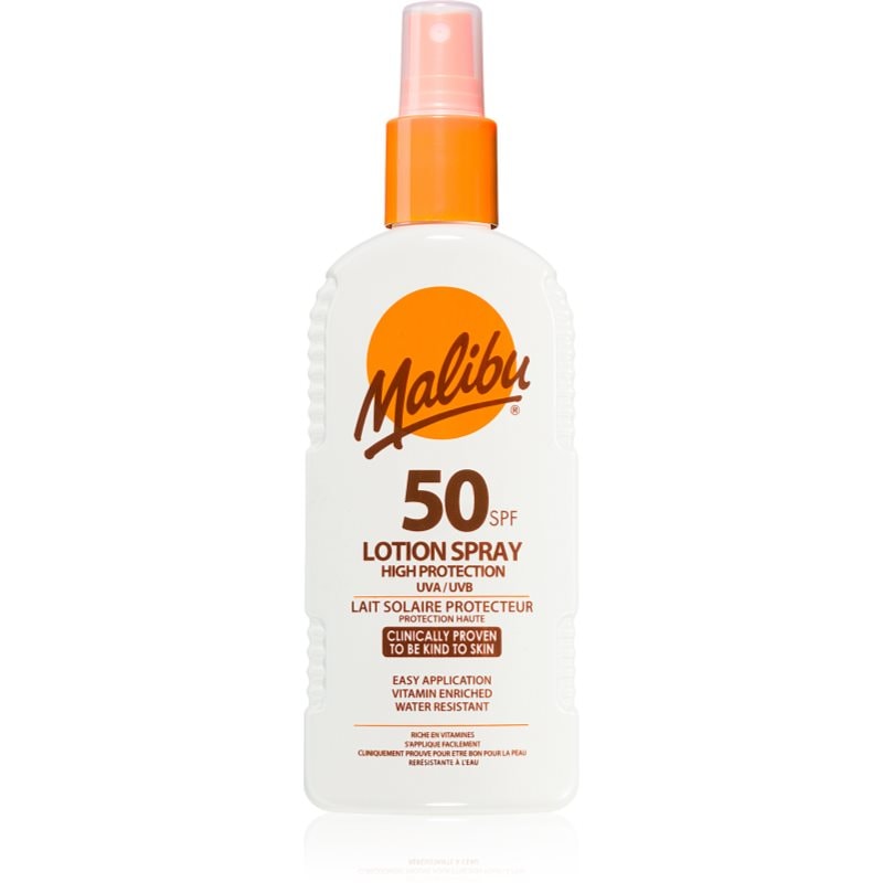 Malibu Lotion Spray High Protection слънцезащитен крем SPF 50 - Грижа за тяло - Сравни цени от 1 магазин с безплатна доставка