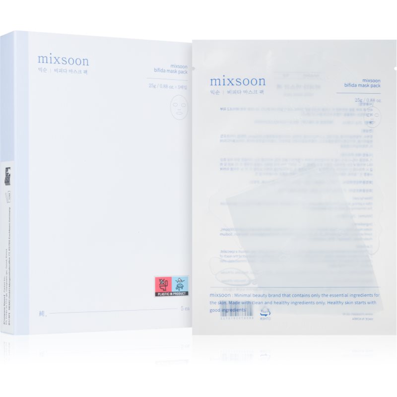 mixsoon Bifida хидратираща платнена маска с пробиотик 5x25 гр. - Грижа за лице - Сравни цени от 1 магазин с безплатна доставка
