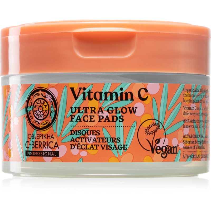 Natura Siberica Oblepikha C-Berrica ексфолиращи тампони за лице за озаряване на лицето 20 бр. - Грижа за лице - Сравни цени от 1 магазин с безплатна доставка