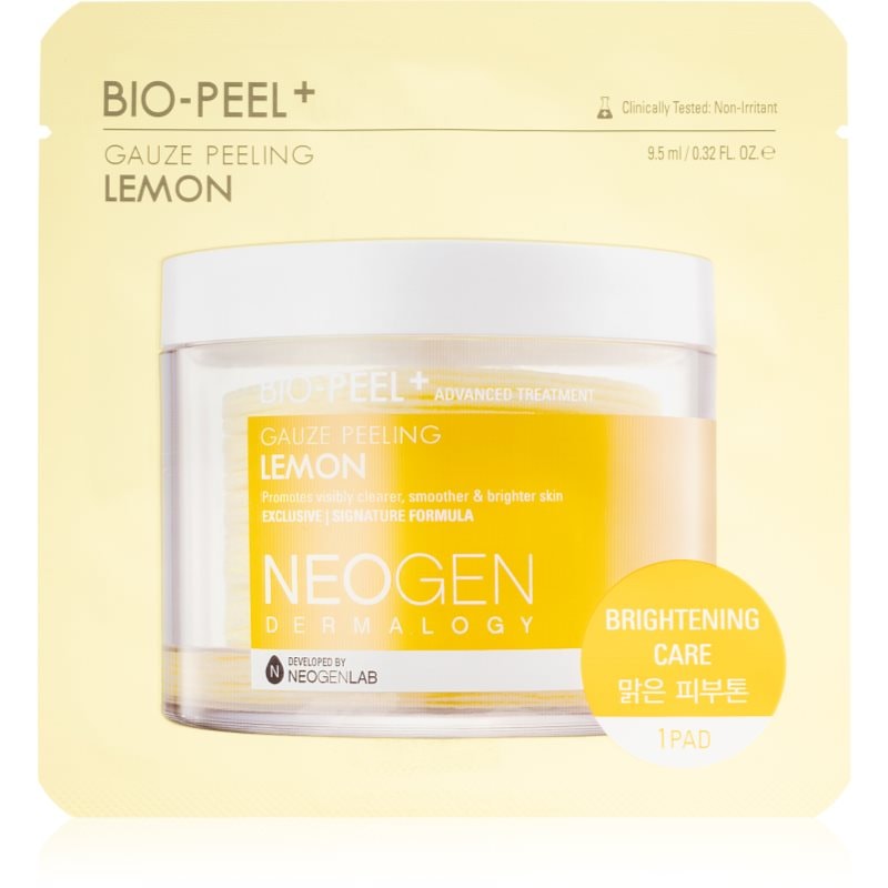 Neogen Dermalogy Bio-Peel+ Gauze Peeling Lemon ексфолиращи тампони за лице за освежаване и изглаждане на кожата 1 бр. - Грижа за лице - Сравни цени от 1 магазин с безплатна доставка