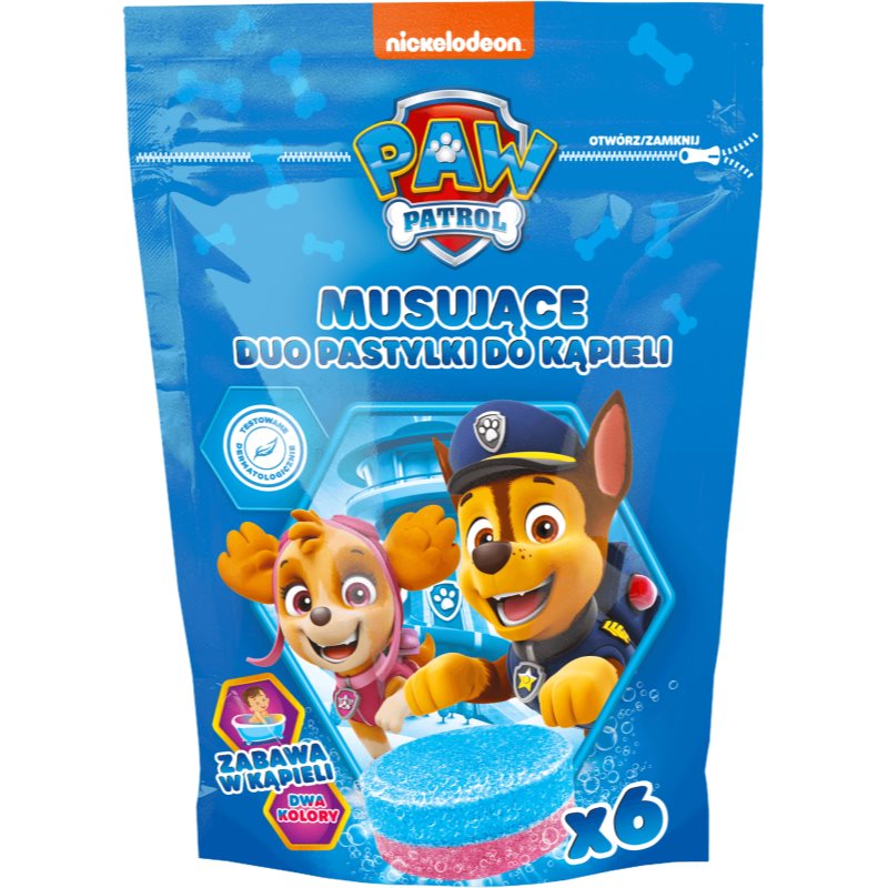 Nickelodeon Paw Patrol Bath Pills цветни разтворими таблети за вана 6x20 гр. - Грижа за тяло - Сравни цени от 1 магазин с безплатна доставка