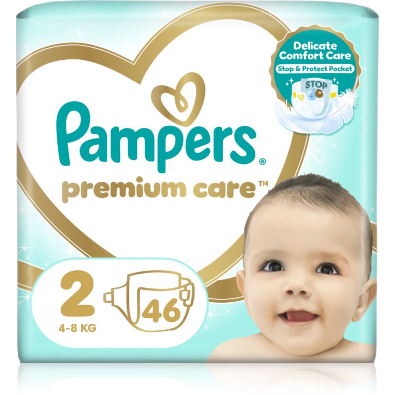Pampers Premium Care Size 2 еднократни пелени 4-8kg 46 бр. - Грижа за тяло - Сравни цени от 1 магазин с безплатна доставка