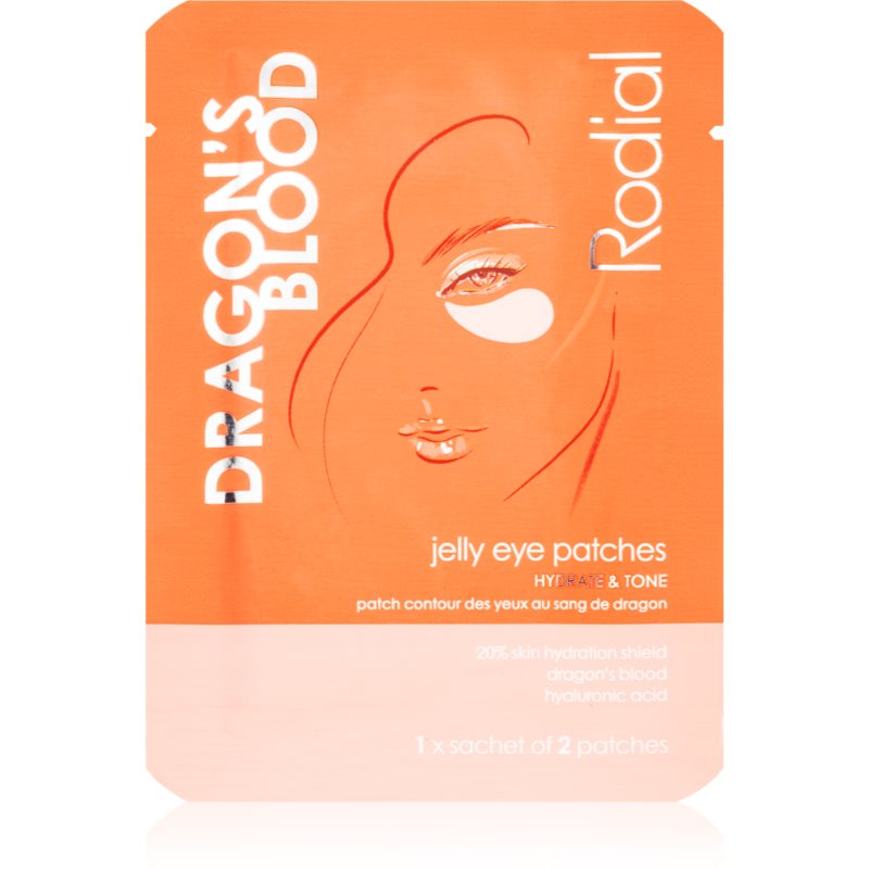 Rodial Dragon's Blood Jelly Eye Patches хидрогелова маска за зоната около очите за хидратиране и изпъване на кожата 1 бр. - Грижа за лице - Сравни цени от 1 магазин с безплатна доставка