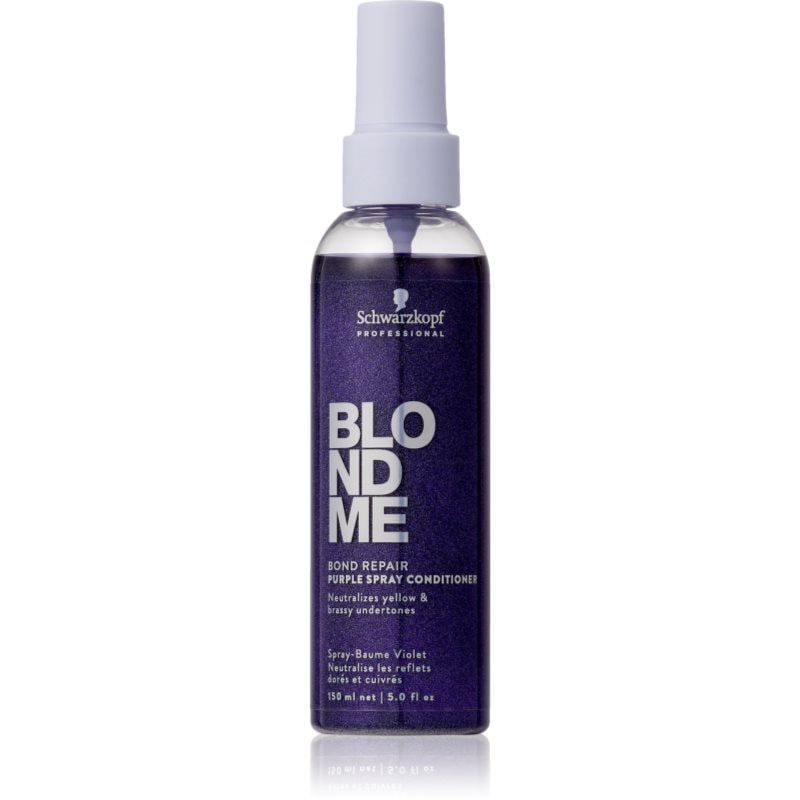 Schwarzkopf Professional Blondme Bond Repair Purple Spray Conditioner лилав балсам в спрей - Грижа за коса - Сравни цени от 1 магазин с безплатна доставка