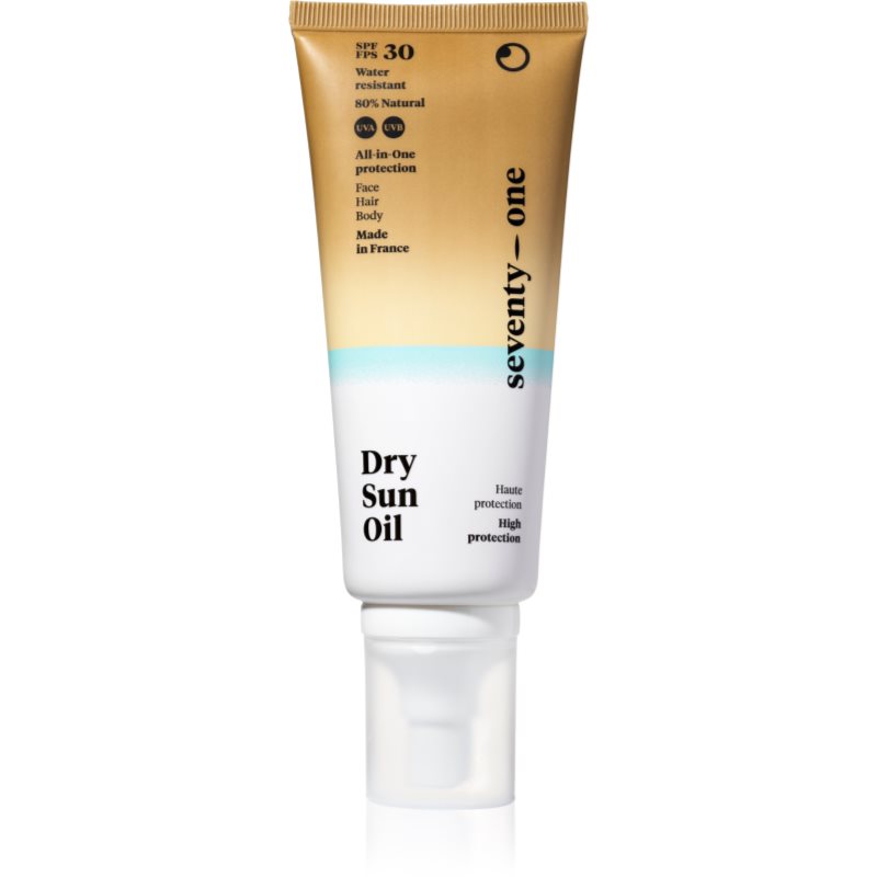 SeventyOne Dry Sun Oil SPF30 слънцезащитно сухо масло за лице, тяло и коса SPF 30 - Грижа за тяло - Сравни цени от 1 магазин с безплатна доставка