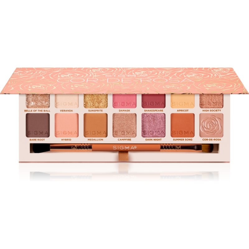 Sigma Beauty Cor-de-Rosa Eyeshadow Palette палитра от сенки за очи с четка 16.24 гр. - Грим - Сравни цени от 1 магазин с безплатна доставка