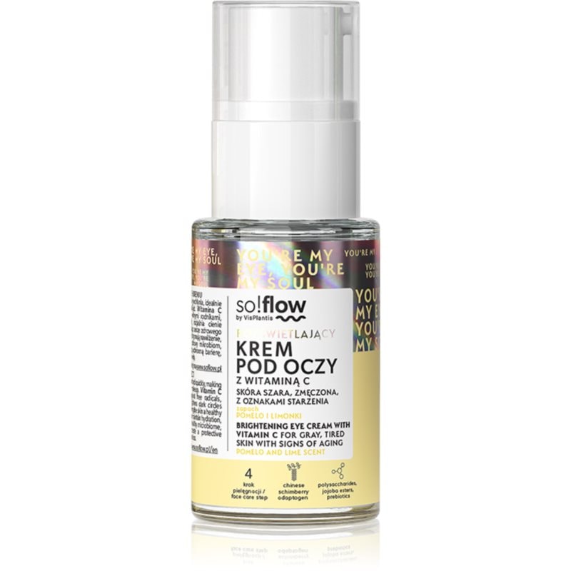 so!flow so!flow Brightening Eye Cream With Vitamin C детоксикиращ и озаряващ крем за околоочната зона с витамин С - Унисекс парфюм 15мл - Сравни цени от 1 магазин с безплатна доставка