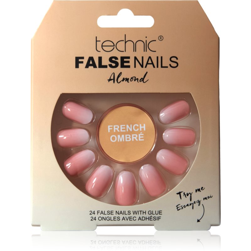 Technic Cosmetics False Nails Almond Изкуствени нокти French Ombré 24 бр. - Грим - Сравни цени от 1 магазин с безплатна доставка