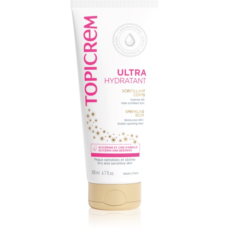 Topicrem UH BODY Ultra-Moisturizing Sparkling Body интензивно хидратиращо мляко за тяло с блясък - Грижа за тяло - Сравни цени от 1 магазин с безплатна доставка