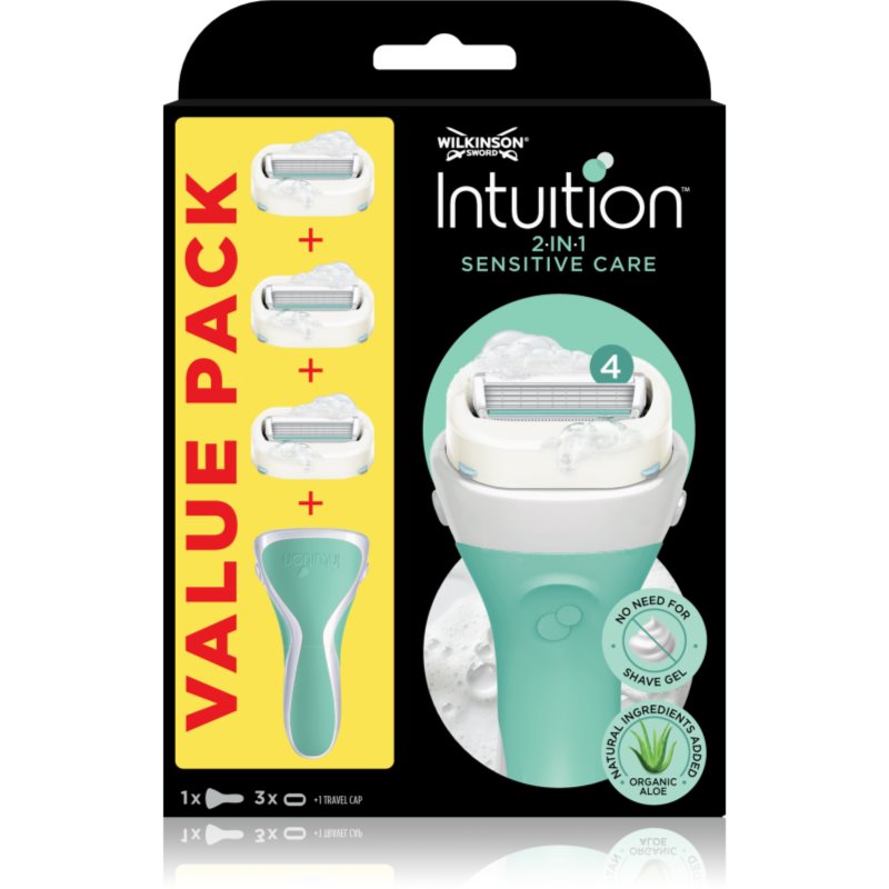 Wilkinson Sword Intuition 2 in 1 Sensitive Care самобръсначка Резервни остриета 3 бр - Грижа за тяло - Сравни цени от 1 магазин с безплатна доставка