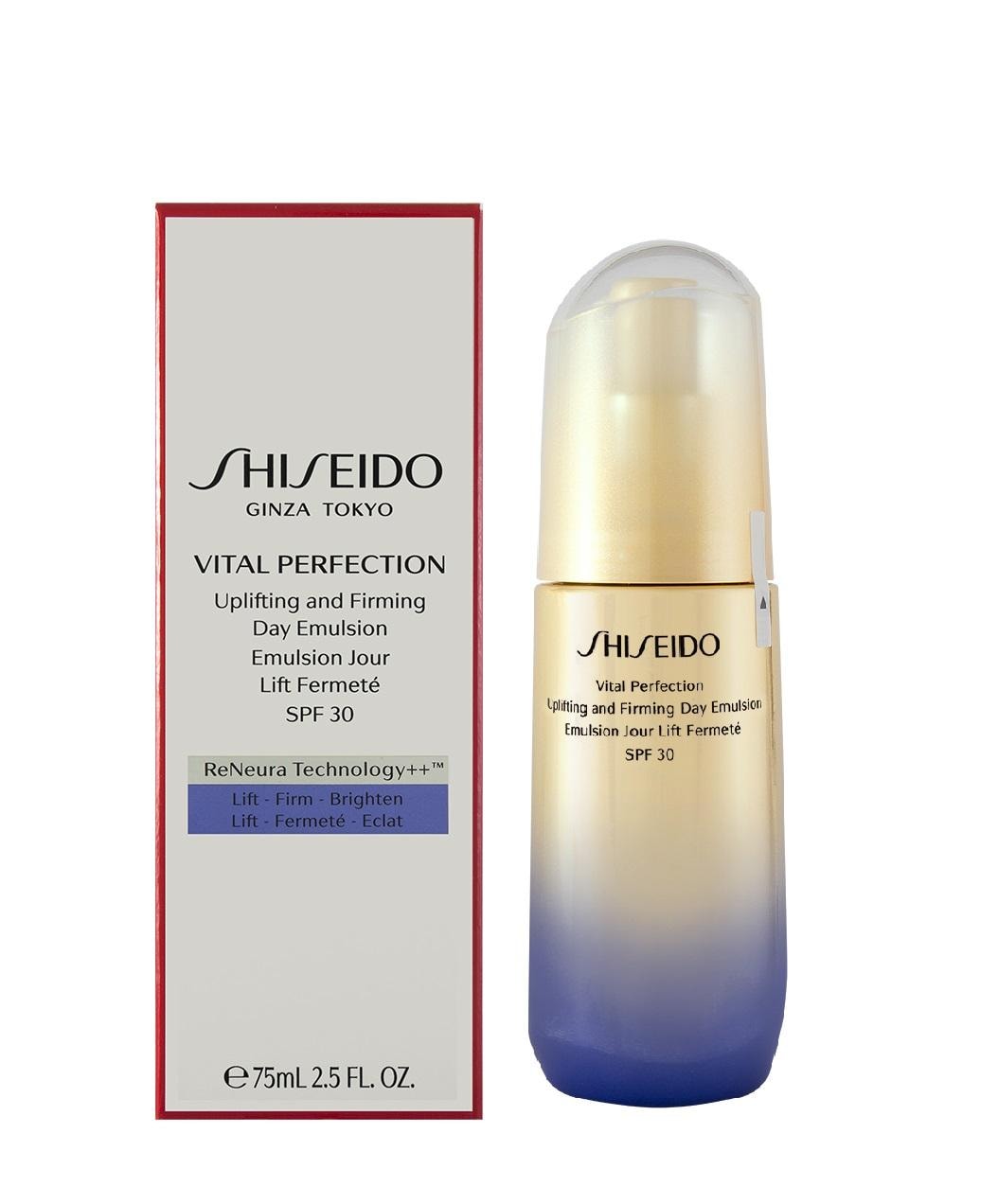 Shiseido Shiseido Vital Perfection Uplifting and Firming Day Emulsion SPF 30 Дневна емулсия с лифтинг ефект - Унисекс парфюм 75мл - Сравни цени от 1 магазин с безплатна доставка
