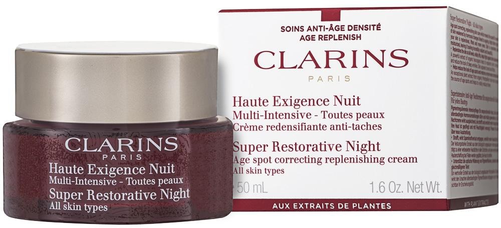 Clarins Super Restorative Night Cream Нощен възстановяващ крем против бръчки с лифтинг ефект за суха кожа - Грижа за лице - Сравни цени от 1 магазин с безплатна доставка