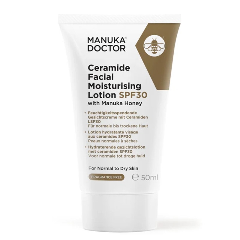 Manuka Doctor Хидратиращ лосион за лице със серамиди и мед от манука, SPF30, 50 ml - Унисекс парфюм 50мл - Сравни цени от 1 магазин с безплатна доставка