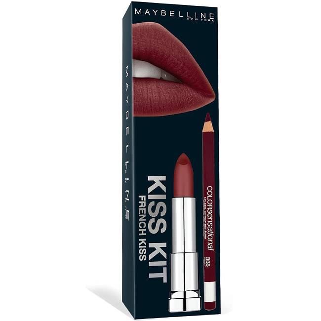 Maybelline Комплект червило + молив за устни Maybelline Kiss Kit French Kiss, 5021044118471 - Унисекс парфюм 1мл - Сравни цени от 1 магазин с безплатна доставка