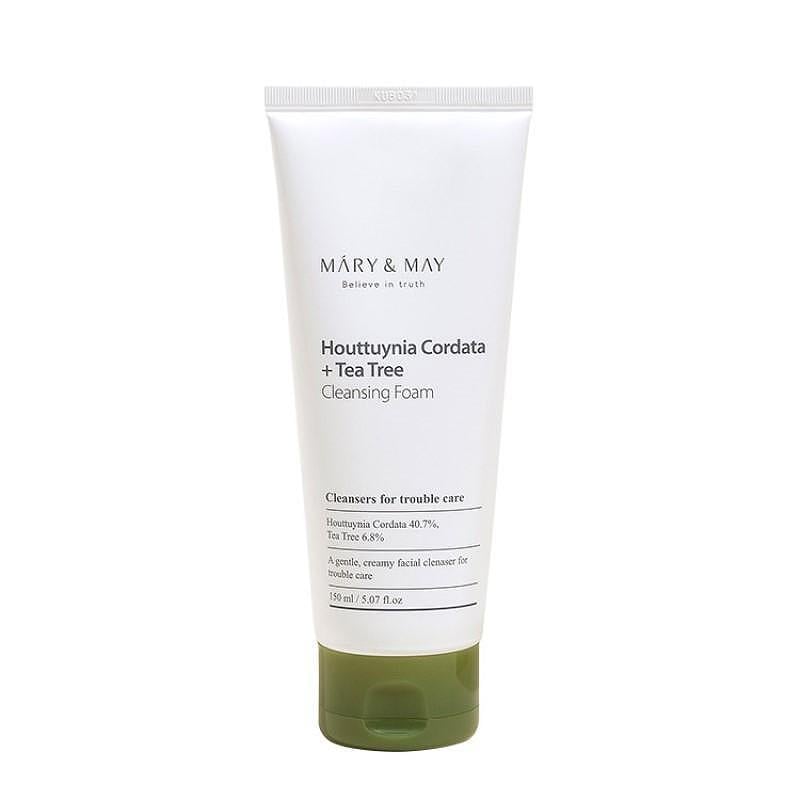 Mary and May Houttuynia Cordata + Tea Tree Cleansing Foam почистваща пяна за лице с хутиния и чаено дърво