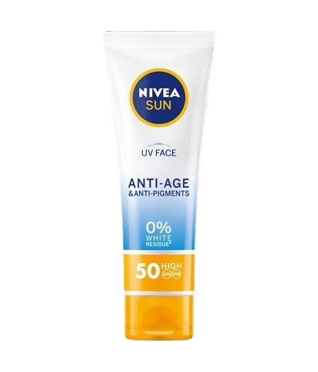 Nivea NIVEA Sun Слънцезащитен крем за лице против пигментация SPF 50+ - Унисекс парфюм 50мл - Сравни цени от 1 магазин с безплатна доставка