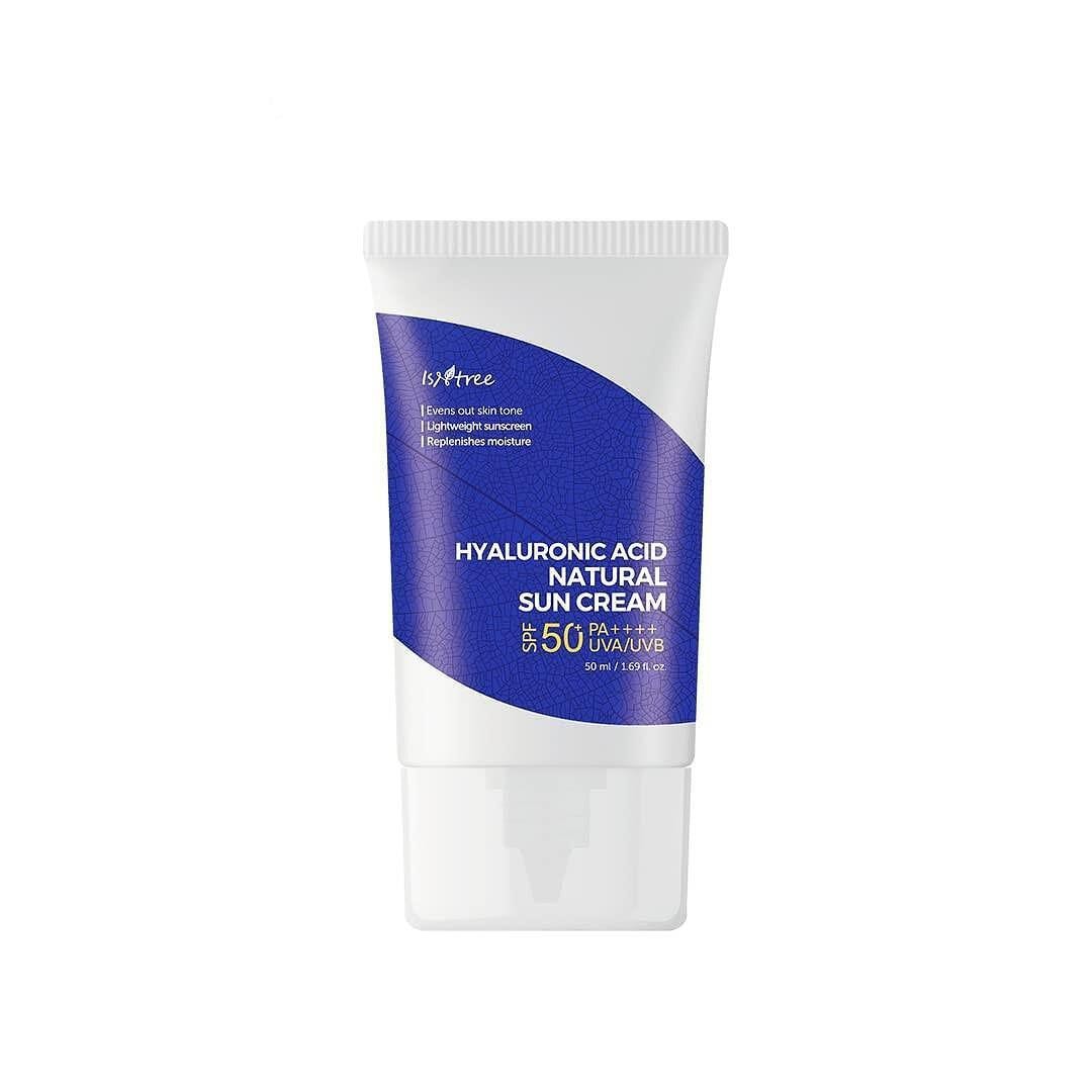 Isntree Hyaluronic Acid Natural Sun Cream SPF 50+ PA++++ Слънцезащитен крем за лице с минерални филтри - Грижа за тяло - Сравни цени от 1 магазин с безплатна доставка