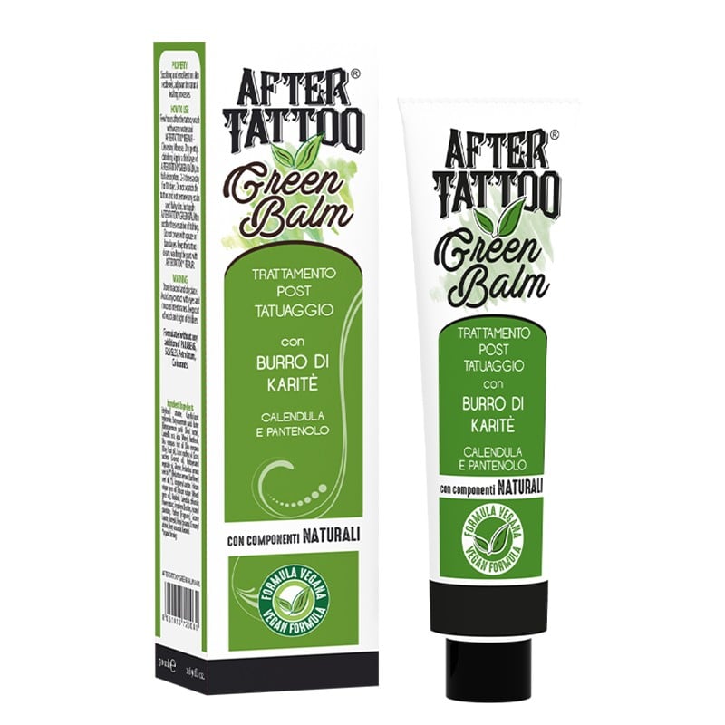 Балсам след татуиране – С масло от ший, пантенол и невен, After Tattoo Green Balm, 50 ml